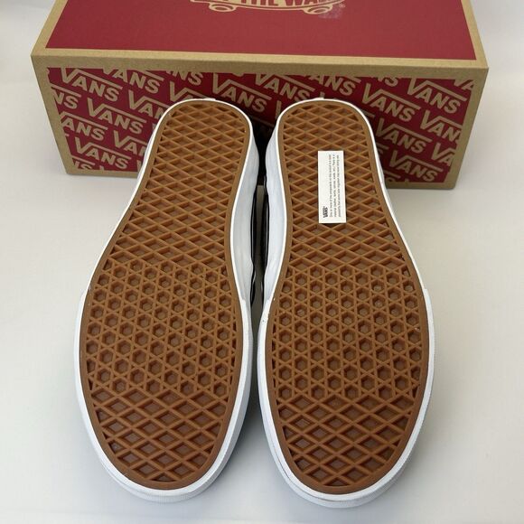 VANS Asher Deluxe Slip-on Shoes Men’s 9 Cozy Knit Coffee Skater Comfort Sneakers - Picture 6 of 7